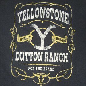 YELLOWSTONE TV SHOW DUTTON RANCH FOR THE BRAND - BLACK LARGE T-SHIRT K956